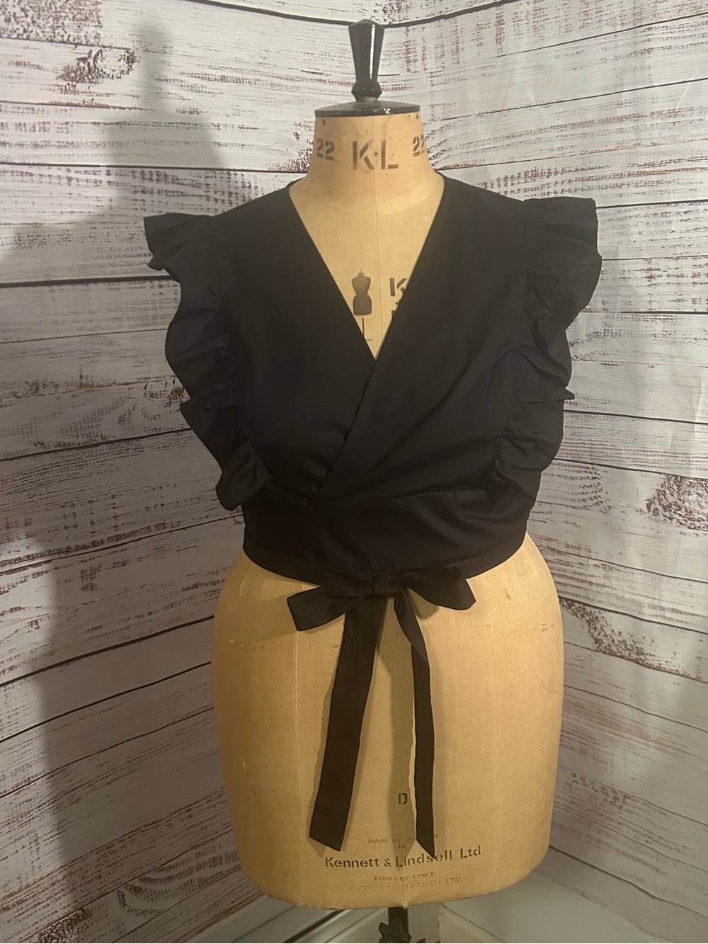 H&M Ruffle Sleeve Wrap Top